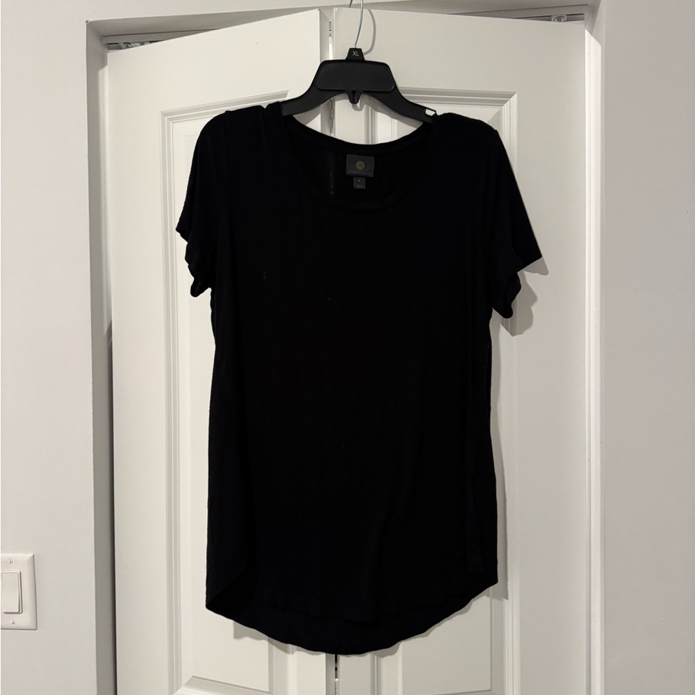 JM Collection Black Short Sleeve Top
